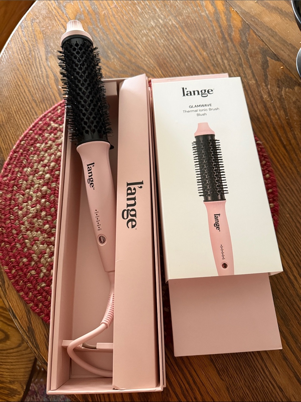 Lange Glamwave Thermal Ionic Styling Brush - Pink Blush